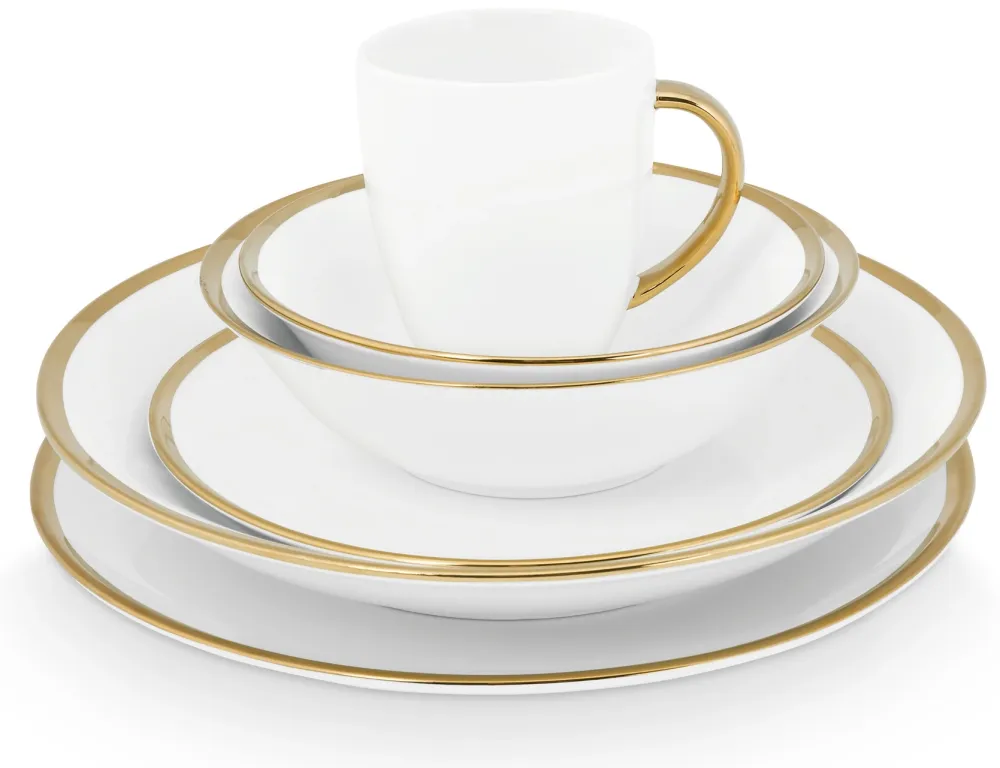 VT Wonen Dinerbord vtwonen White Gold 25.5 cm (Set van 2) Clearance