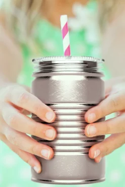 Drinkbeker Asobu Mason Jar I can Zilver 540 ml