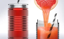 Asobu Drinkbeker Mason Jar I can Rood 540 ml New