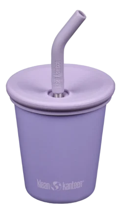 Drinkbeker Klean Kanteen Kids Kid Cup 296ml Straw Cap Paisly Purple