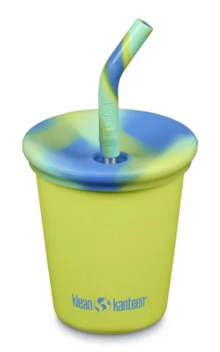 Klean Kanteen Drinkbeker Kids Kid Cup 296ml Straw Cap Pimrose New