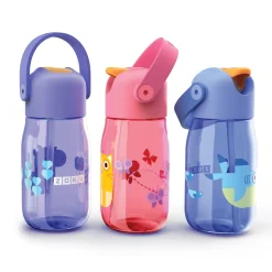 Drinkfles ZOKU Kids Flip met Rietje Pink 415 ml