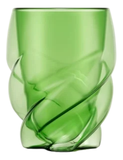 Dubbelwandig Glas Bodum Pavina Paris Twisted Groen 270 ml (Set van 2)