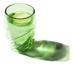 Dubbelwandig Glas Bodum Pavina Paris Twisted Groen 270 ml (Set van 2)