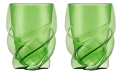 Dubbelwandig Glas Bodum Pavina Paris Twisted Groen 270 ml (Set van 2)
