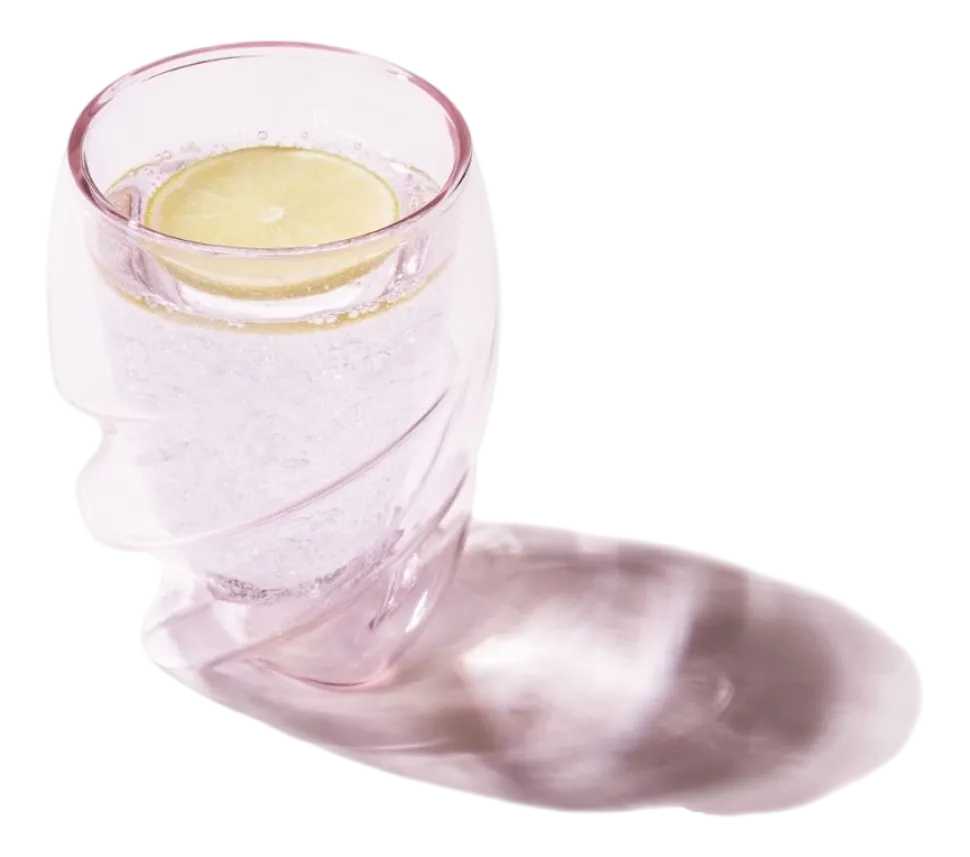 Dubbelwandig Glas Bodum Pavina Paris Twisted Roze 270 ml (Set van 2)