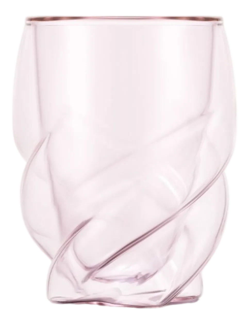 Dubbelwandig Glas Bodum Pavina Paris Twisted Roze 270 ml (Set van 2)