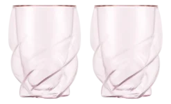 Dubbelwandig Glas Bodum Pavina Paris Twisted Roze 270 ml (Set van 2)