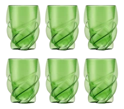 Bodum Dubbelwandig Glas Pavina Paris Twisted Groen 270 ml (Set van 6) Hot