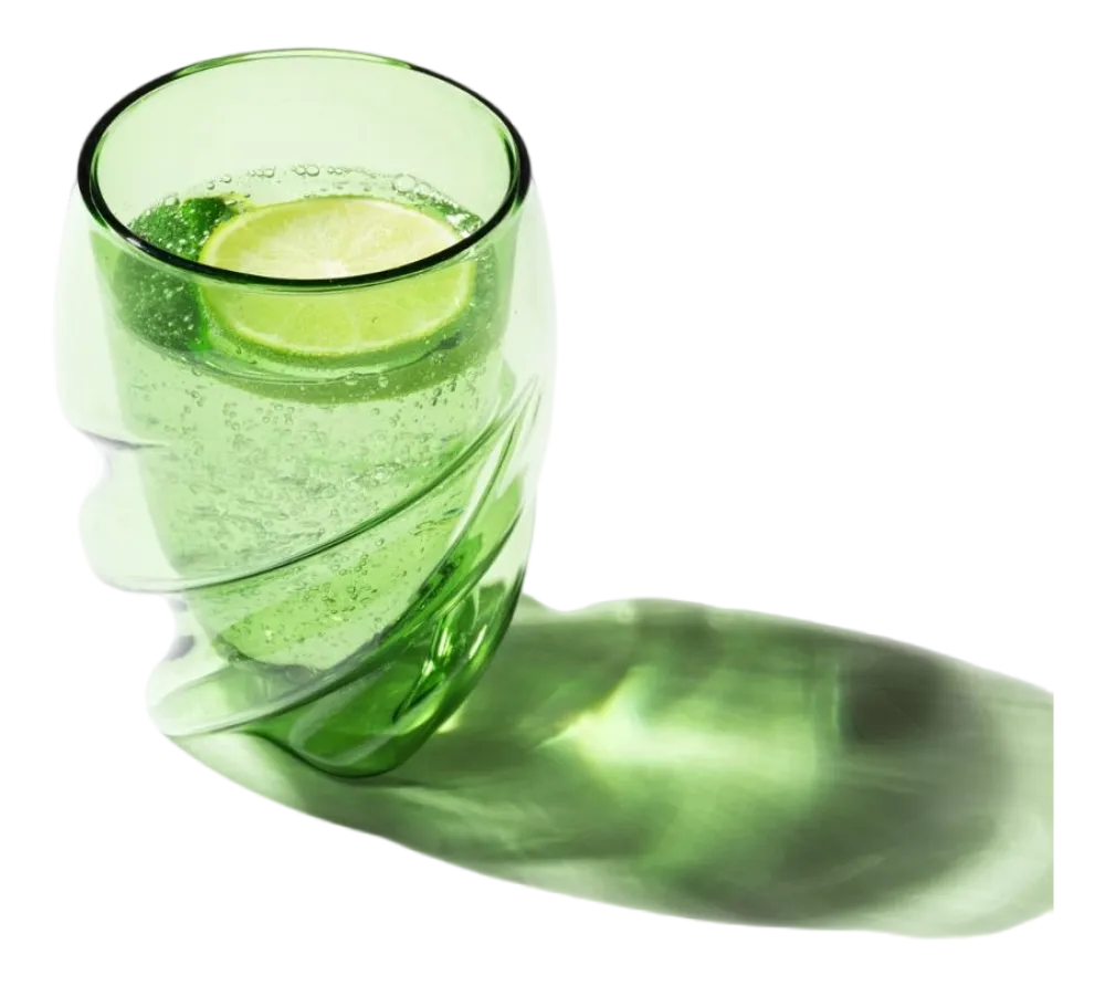 Bodum Dubbelwandig Glas Pavina Paris Twisted Groen 270 ml (Set van 6) Hot