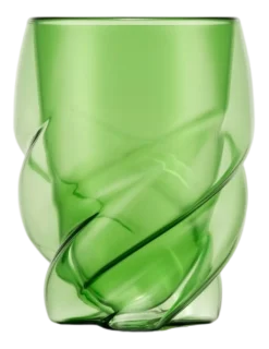Bodum Dubbelwandig Glas Pavina Paris Twisted Groen 270 ml (Set van 6) Hot