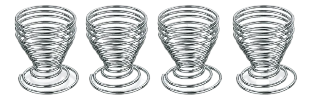Kela Eierdop Globul Zilver 5 cm (Set van 4) Outlet