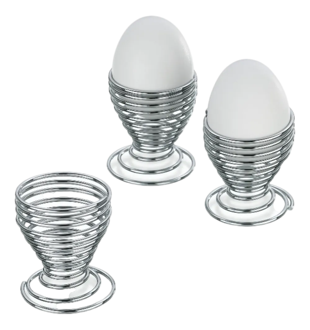 Kela Eierdop Globul Zilver 5 cm (Set van 4) Outlet