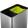 EKO afvalbak Recycle Mirage Sensor Bin 2x20L Mat RVS Hot