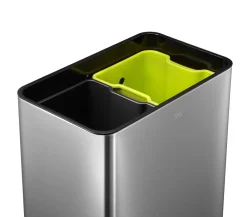 EKO afvalbak Recycle Mirage Sensor Bin 2x20L Mat RVS Hot