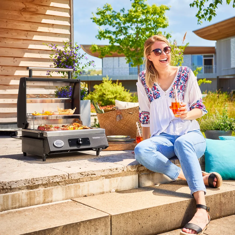 Rosle Elektrische Barbecue Rösle Videro E2-P Zwart