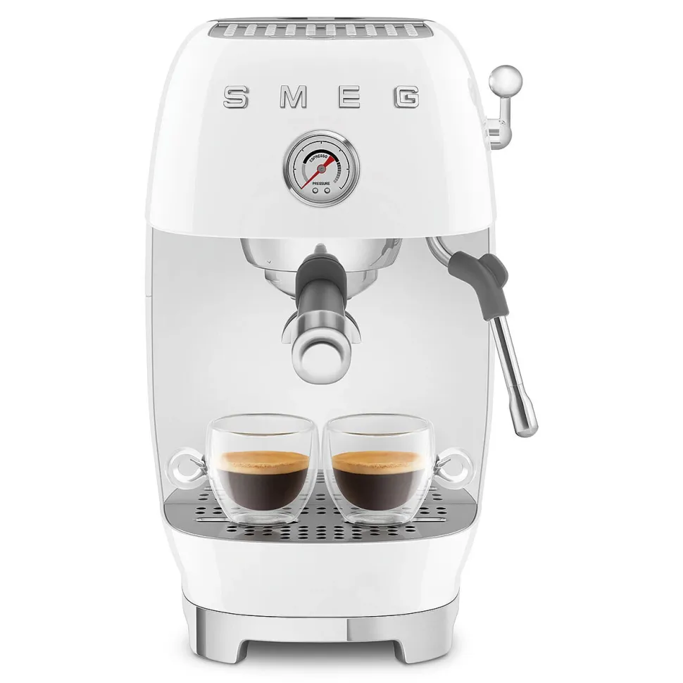 Espresso koffiemachine Smeg ECF03WHEU 50's Style Wit