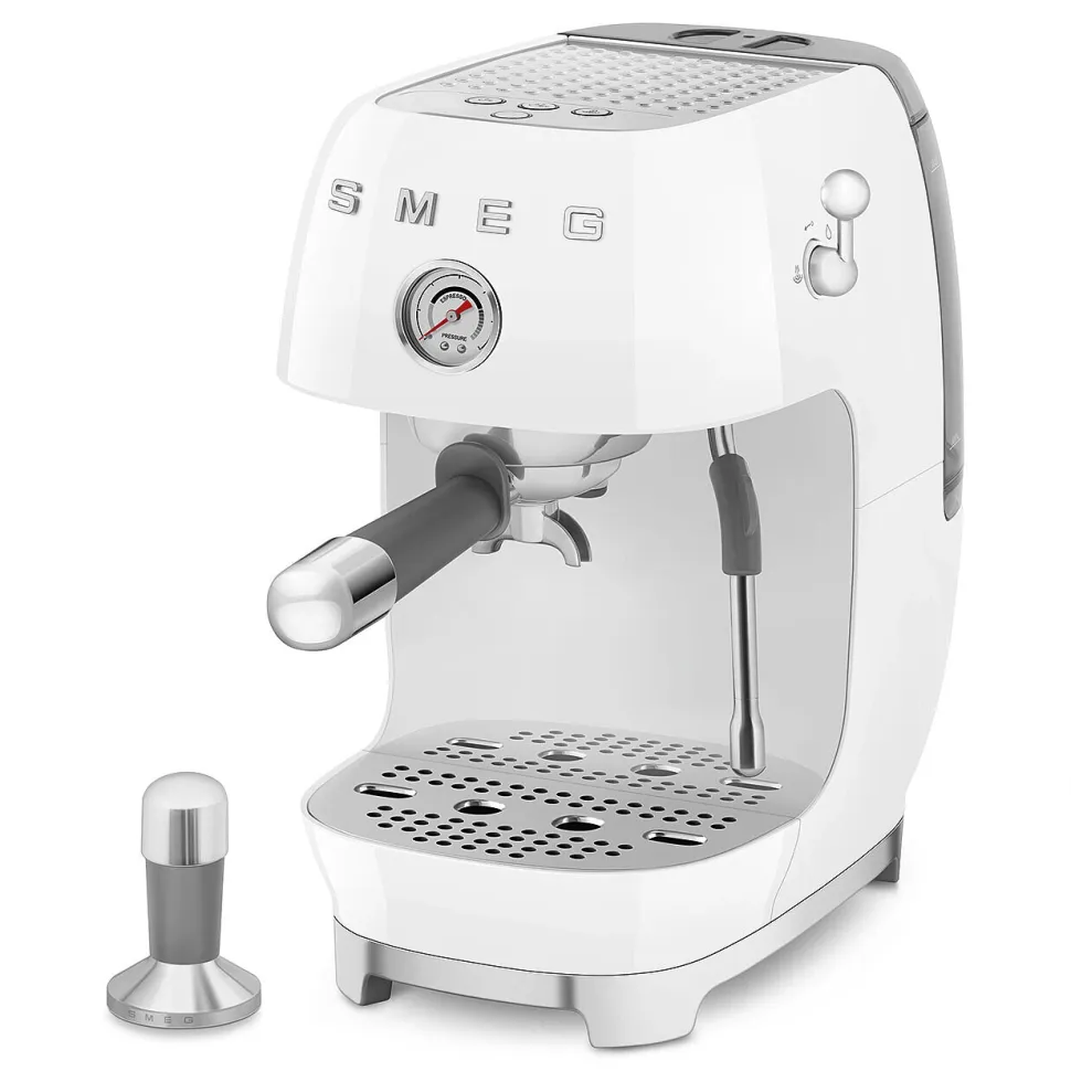 Espresso koffiemachine Smeg ECF03WHEU 50's Style Wit