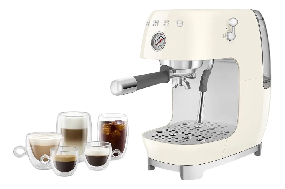 Smeg Espresso koffiemachine ECF03CREU 50's Style Crème Clearance