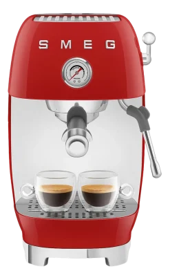 Smeg Espresso koffiemachine ECF03RDEU 50's Style Rood Discount