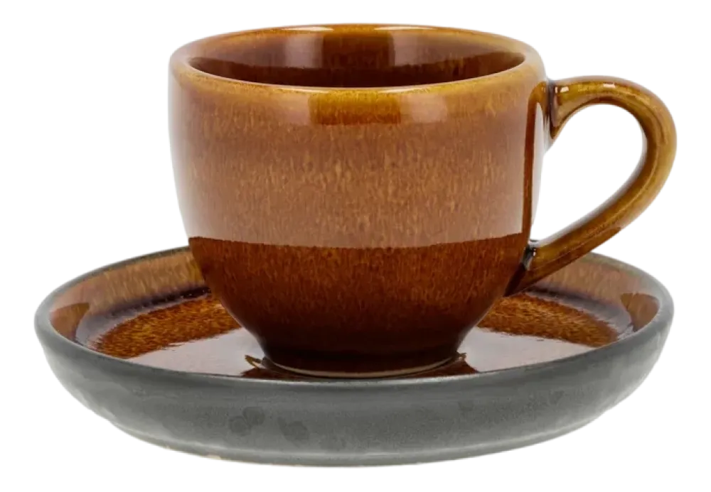 Bitz Espressokop Gastro Amber Black 7 cl (6-delig) Sale