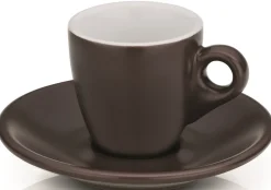 Kela Espressokop en Schotel Mattia Bruin (Set van 2) New