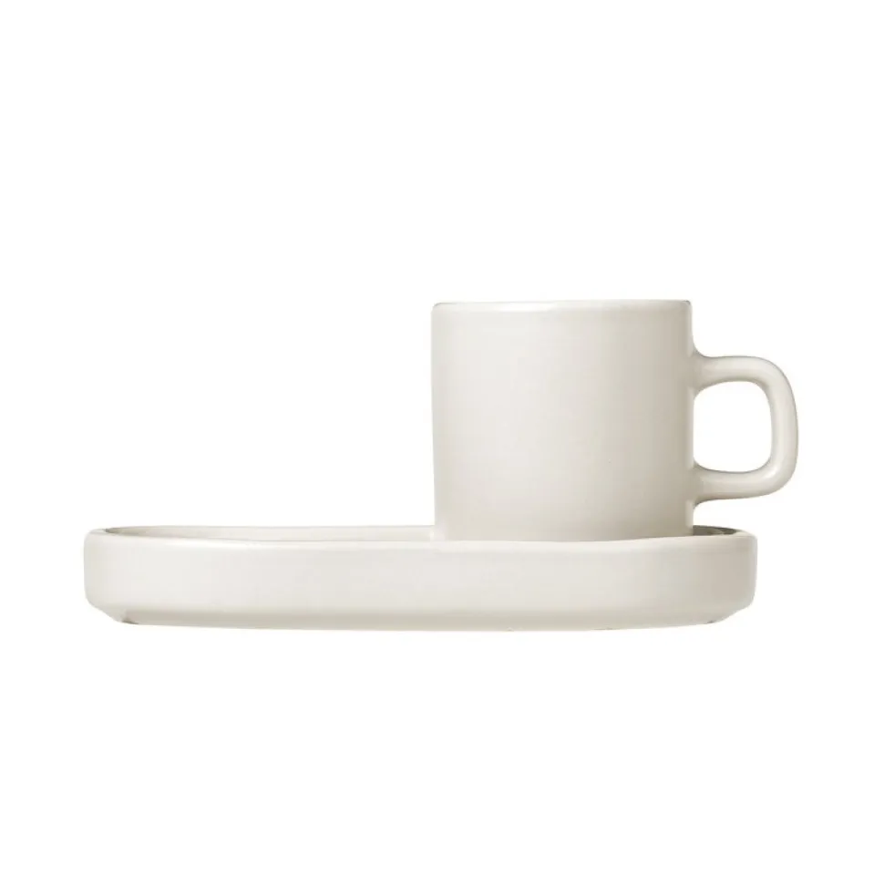 Espressokopje & Schotel Blomus Pilar Moonbeam (2-delig)