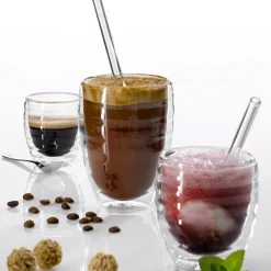 Espressokop Kela Cesena Transparant 80ml (Set van 2)