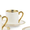 Espressokop POLSPOTTEN Golden Finds White (Set van 4)