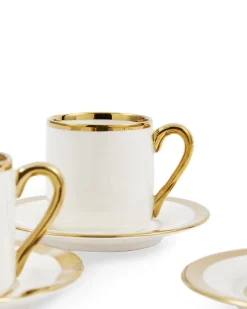 Espressokop POLSPOTTEN Golden Finds White (Set van 4)