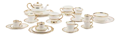Espressokop POLSPOTTEN Golden Finds White (Set van 4)