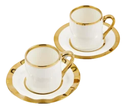 Espressokop POLSPOTTEN Golden Finds White (Set van 4)
