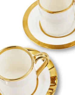 Espressokop POLSPOTTEN Golden Finds White (Set van 4)