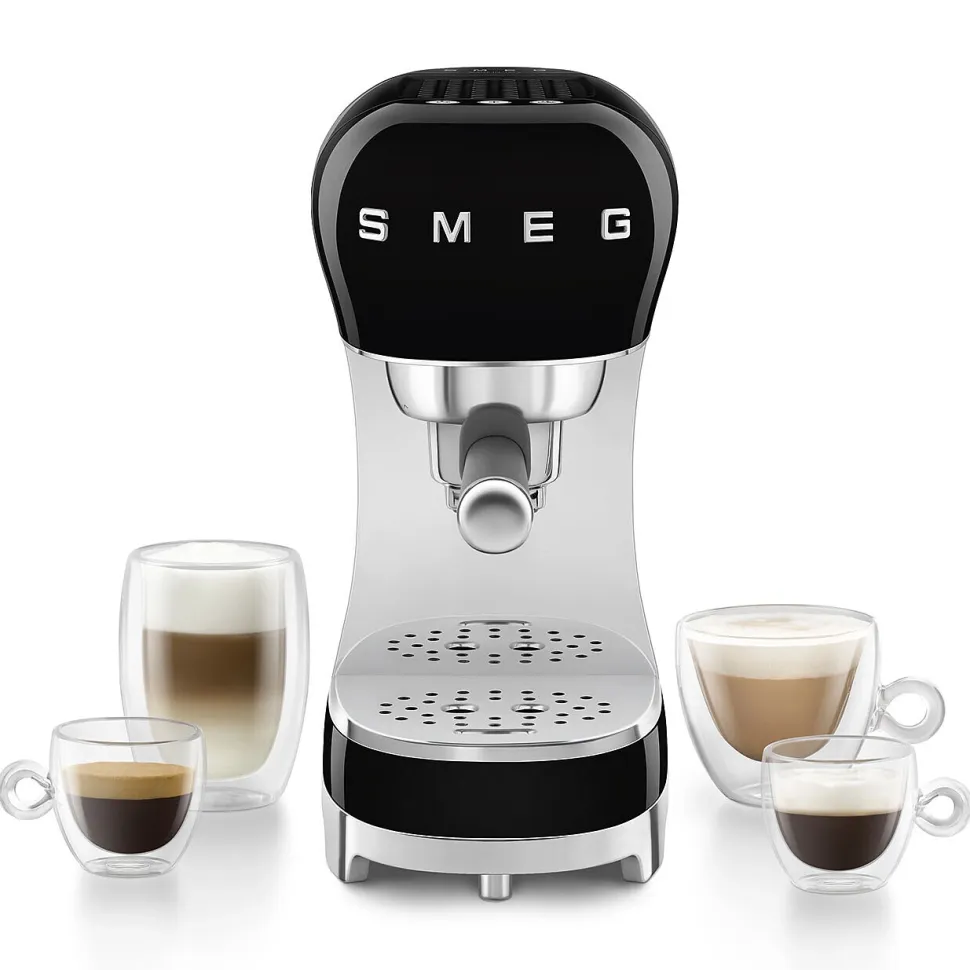 Espressomachine SMEG ECF12BLEU 50's Style Zwart
