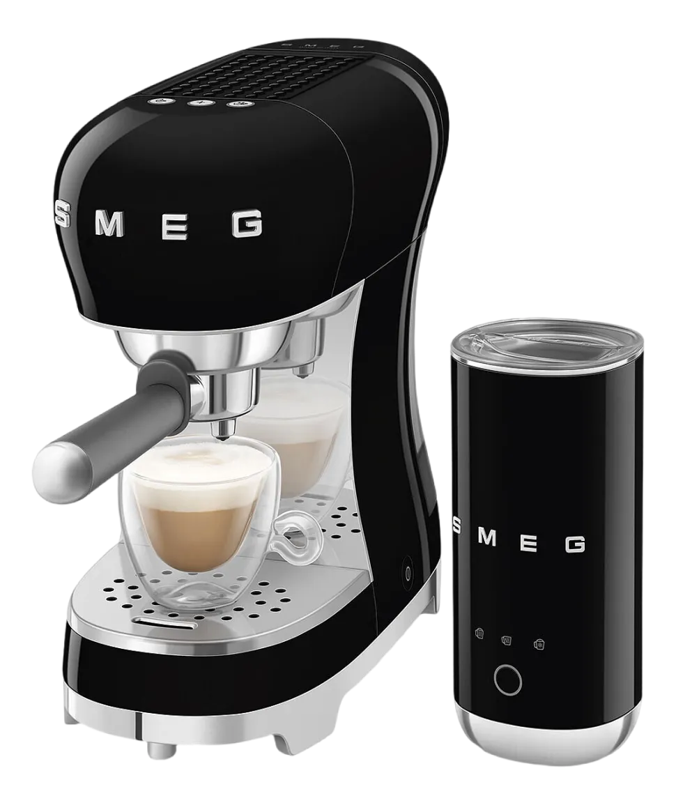 Espressomachine SMEG ECF12BLEU 50's Style Zwart