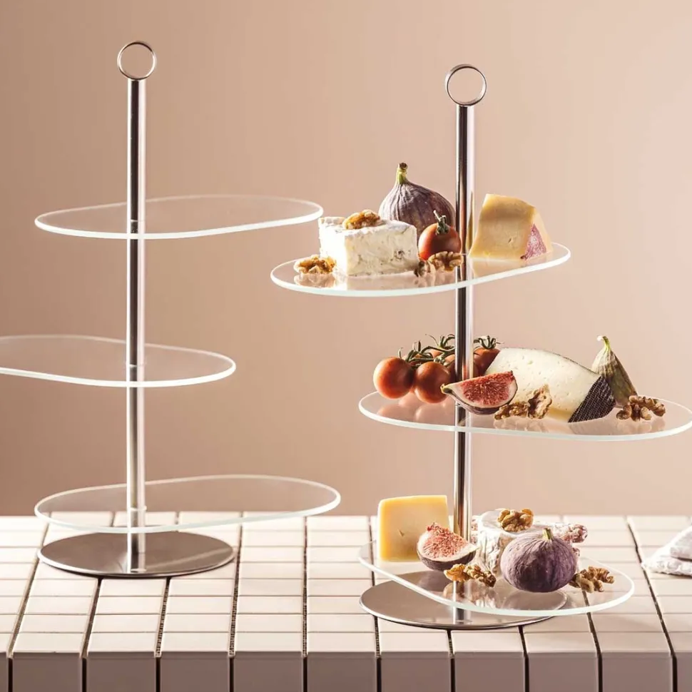 Etagère Leonardo Cena Zilver 3-Laags