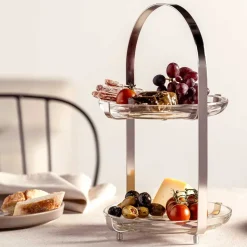 Leonardo Etagère Cucina Zilver 2-Laags Clearance