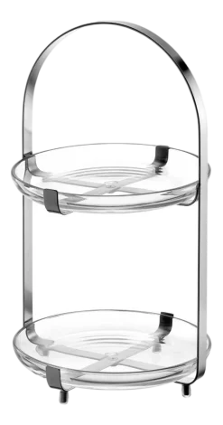 Leonardo Etagère Cucina Zilver 2-Laags Clearance