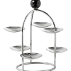 Sambonet Etagère Penelope Silverplated Base Marble Black Resin 19 cm Discount
