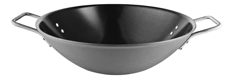Eva Trio Wokpan Grey Line Slip-Let Ceramic 5L