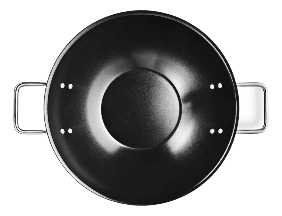 Eva Trio Wokpan Grey Line Slip-Let Ceramic 5L