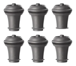 Vacuvin Flessluiting Vacu Vin Wine Stopper Set Grijs 6 Stuks New