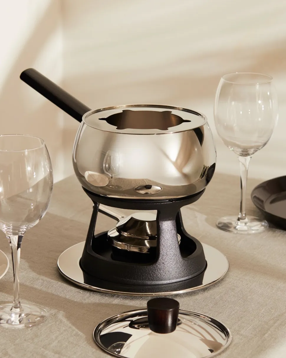 Fondueset Alessi Mami Black (4-Delig)