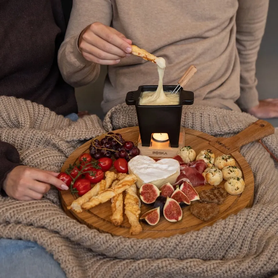 Fondueset Boska Nero Black / Brown / Silver