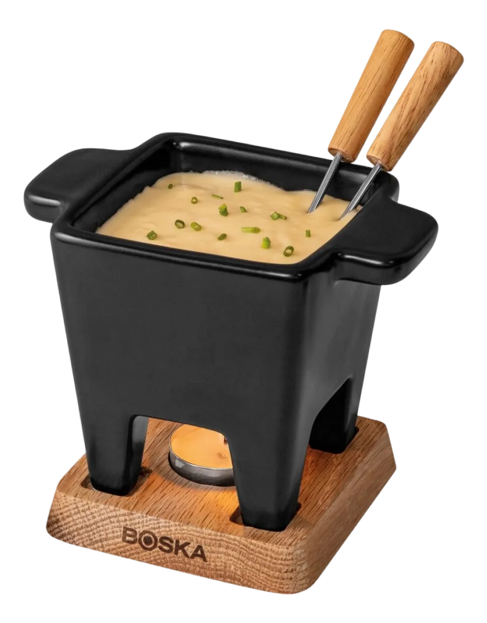 Fondueset Boska Nero Black / Brown / Silver