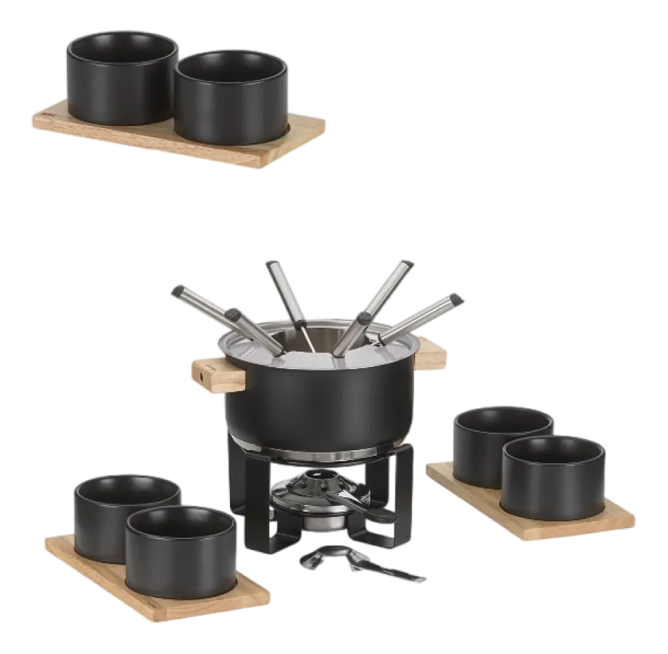Fondueset Kela Gunten Zwart (16-Delig)
