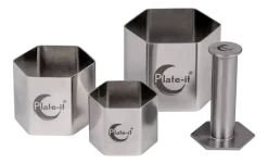 Garneerringen Plate-It Hexagon Met Pusher (4-delig)