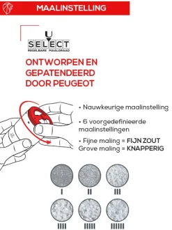 Geschenkset Peugeot Maestro Zoutmolen en 3 Zouten Grafiet Licht