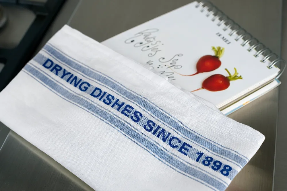 De Witte Lietaer Glazendoek Dish Blue (2 stuks)