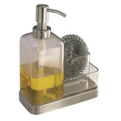 Gootsteenorganizer iDesign Forma Caddy Met Zeepdispenser Transparant